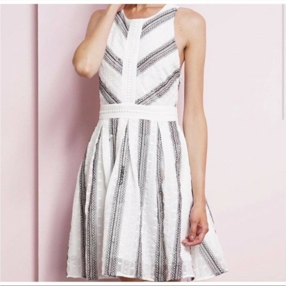 NWT Adelyn Rae Crossback Dress, black and white, size MEDIUM
